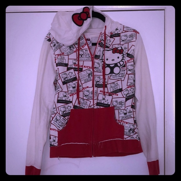 π Hello Kitty Zipper Sweatshirt with Hoodie π - Picture 1 of 6